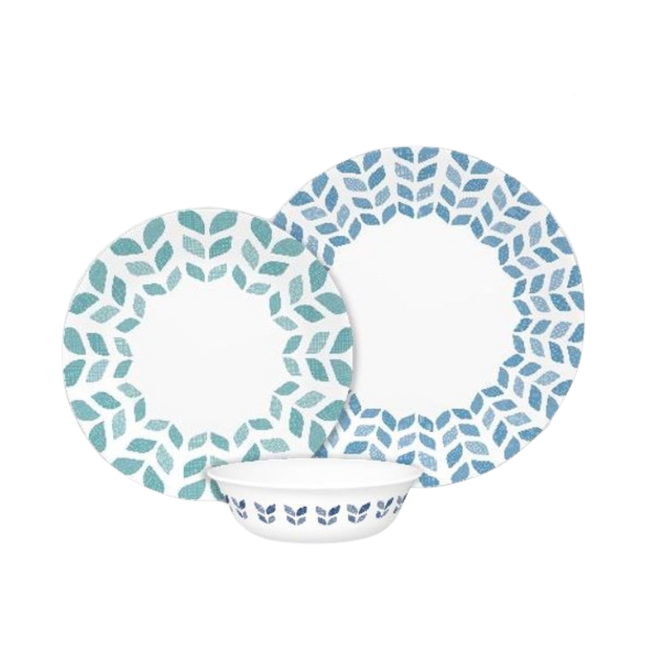 סט צלחות 48 חלקים ל16 סועדים דגם Northern Pines מבית CORELLE קורל