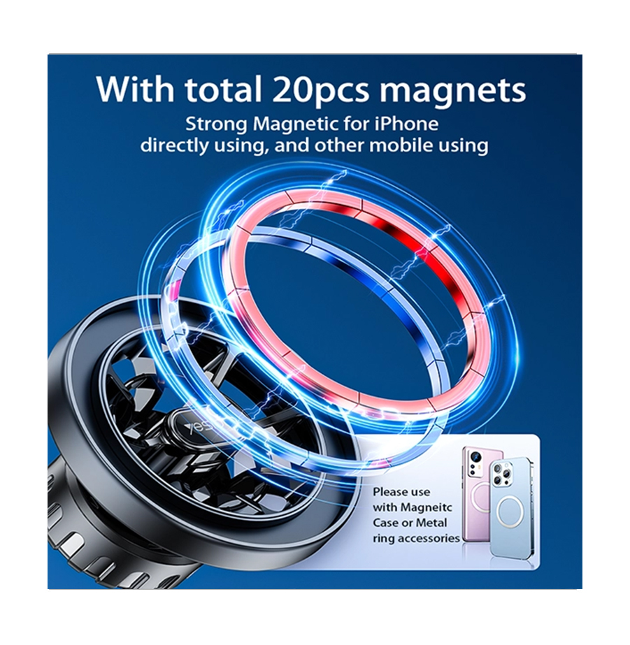 מעמד מגנטי לרכב תומך MagSafe למחזיק הכוסות Yesido C200 5