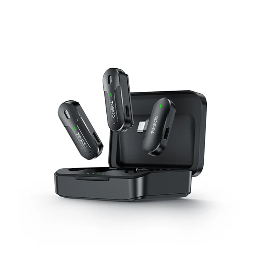 מיקרופון אלחוטי USB-C איכותי לצליל ברור וחד Yesido KR17 1