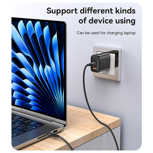 כבל-נתונים-וטעינה-מהירה-60W-חיבור-Type-C-באורך-3-מטר-Yesido-CA194-6 copy