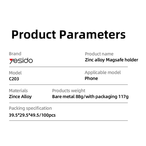 מחזיק-טלפון-מגנטי-לרכב-תומך-MagSafe-עם-חיבור-יציב-וסיבוב-360°-Yesido-C203-15 copy