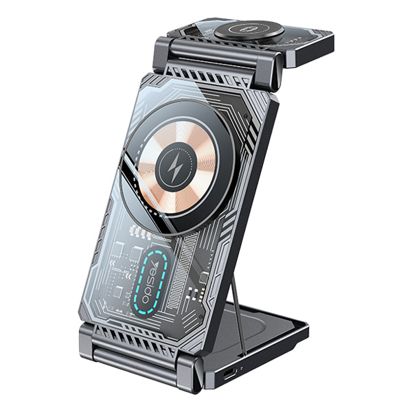 מטען-אלחוטי-מתקפל-22W-לטעינת-אייפון-שעון-אפל-ואיירפודס-תומך-MagSafe-ונוח-לנשיאה-Yesido-DS25-2 copy