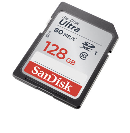 כרטיס זיכרון 128GB Ultra SDHC