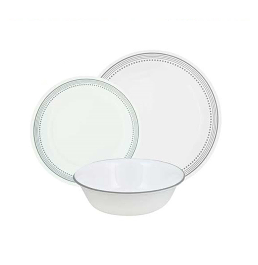 סט צלחות 18 חלקים ל 6 סועדים CORELLE