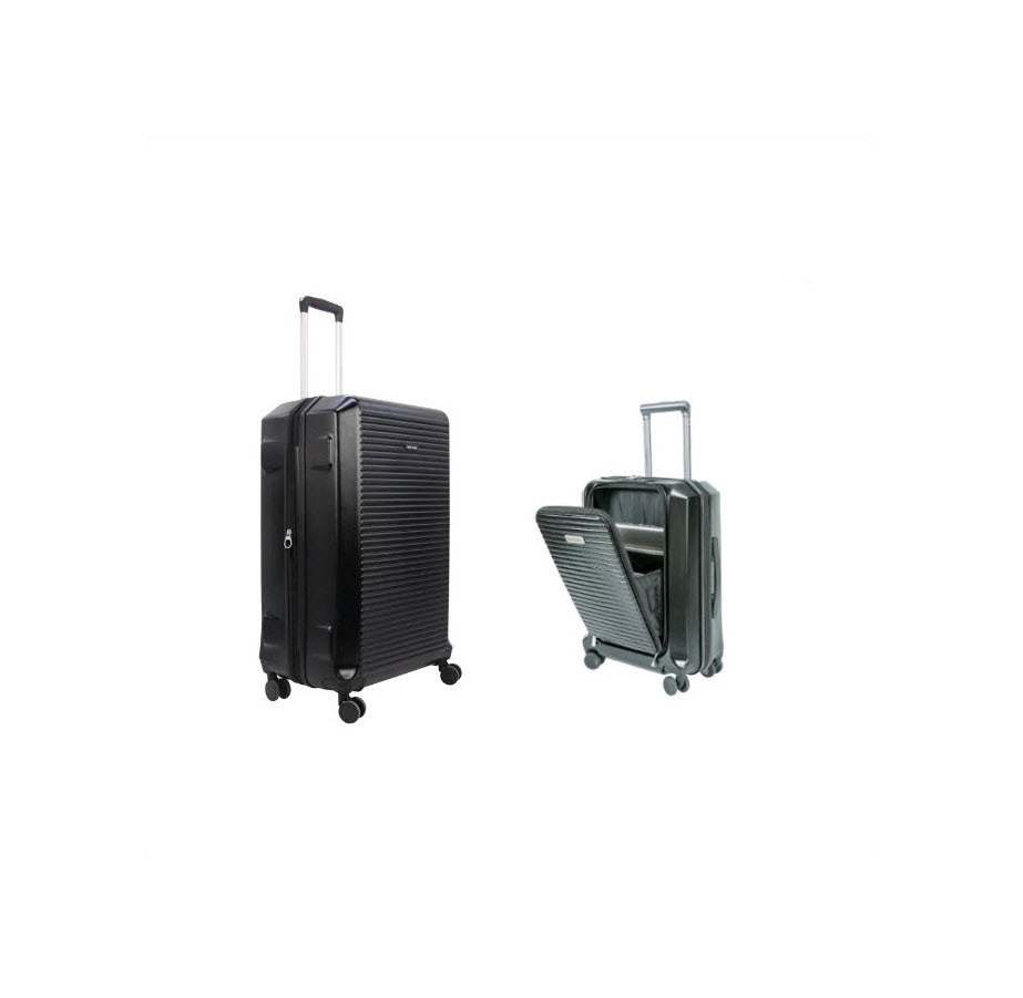 סט 2 מזוודות טרולי עסקי Swiss Black